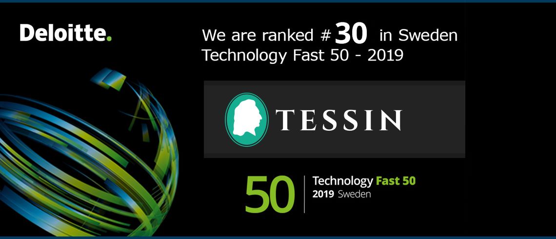 Tessin rankas som ett av Sveriges snabbast växande teknikföretag av Deloitte